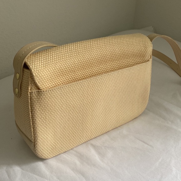 ETIENNE AIGNER Vintage 90s Cream Basket Weave Jute Leather Shoulder Bags NWOT - Picture 9 of 15